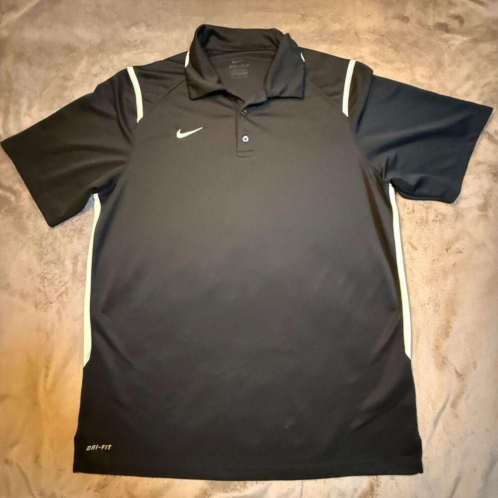 Nike black Dri-Fit golf polo Size L - 0274